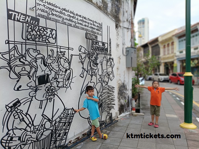 Penang street art เมืองปีนัง  มาเลเซีย